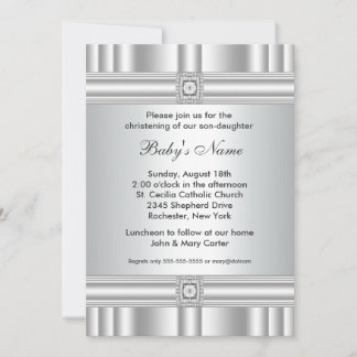 Invitación de bautizo para niño o niña de Cruz Bla