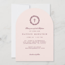 Invitación de Bautizo Rosa