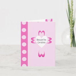 Invitación de Bautizo Rosa para Niñas
