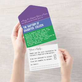Invitación de Bautizo y Confirmación Todo en Uno