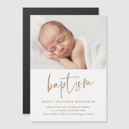 Invitación de Bautizo y Cristiandad con Letra Mode