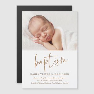 Invitación de Bautizo y Cristiandad con Letra Mode