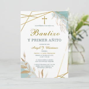 Invitación de bautizo y primer añito