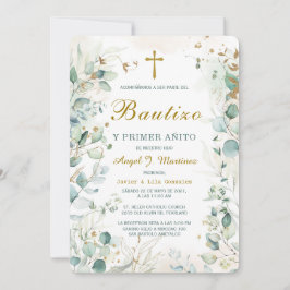 Invitación de bautizo y primer añito