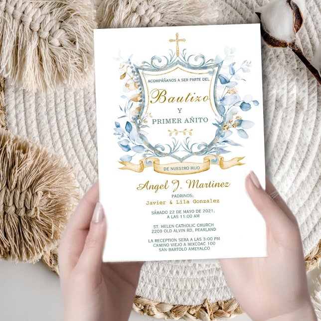 Invitación de bautizo y primer añito (Subido por el creador)