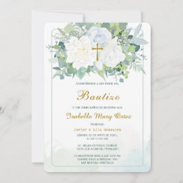 Invitación de bautizo y primer añito