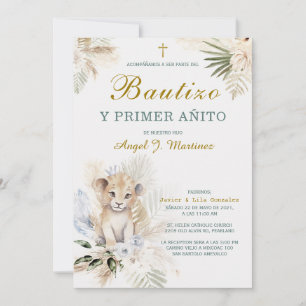 Invitación de bautizo y primer añito