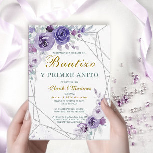 Invitación de Bautizo y Primer Cumpleaños Invitaci