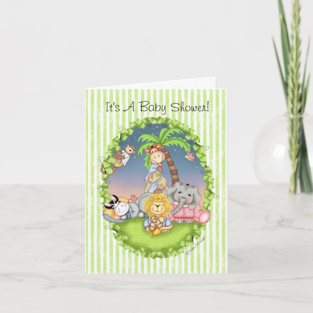 Invitación de BaZooples Baby Shower (Anverso)