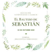 Invitación de bbautizo neutro