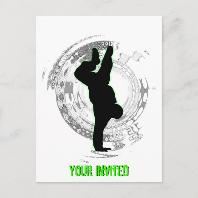 Invitación de Bboy Party (Anverso)
