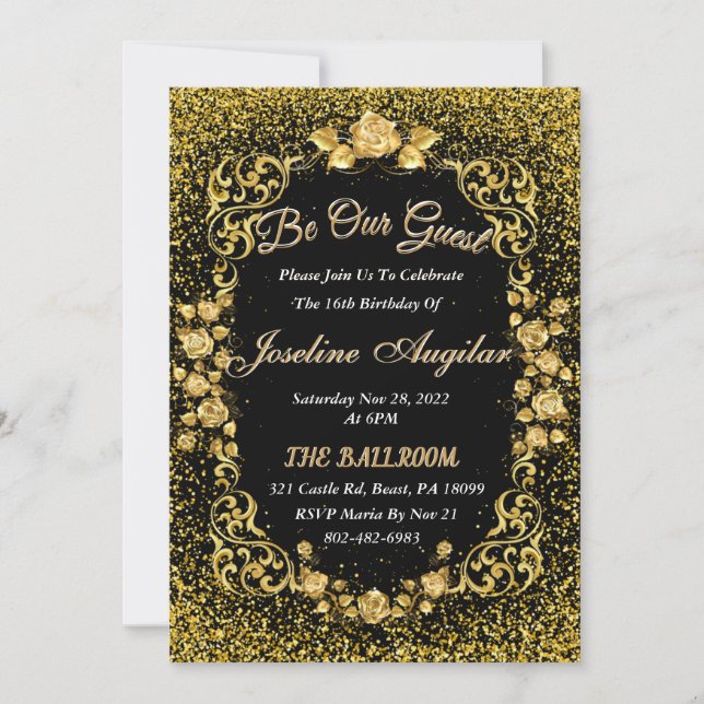 invitación de Be Our Guest (Anverso)