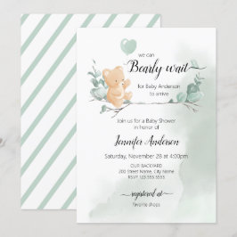 Invitación de Bear Baby Shower