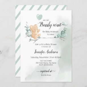 Invitación de Bear Baby Shower