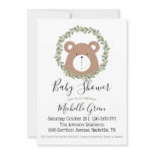 Invitación de Bear Baby Shower