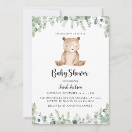 Invitación de Bear Baby Shower