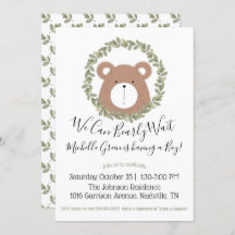 Invitación de Bear Baby Shower