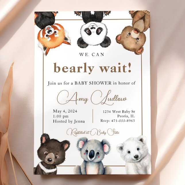 Invitación de Bear Baby Shower (Subido por el creador)