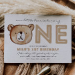 Invitación de Bearly One | Invitación al cumpleaño<br><div class="desc">Invitación de primer cumpleaños Listo para ser personalizado por usted!</div>