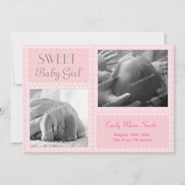 Invitación de bebé (Anverso)