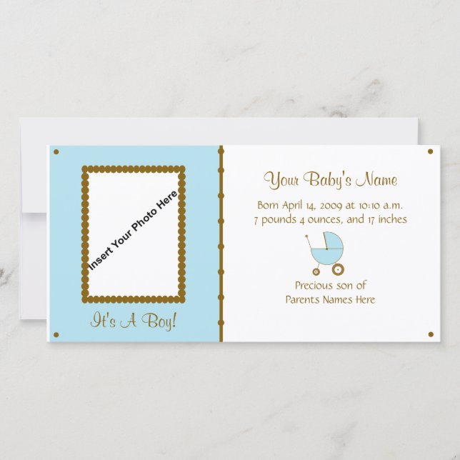 Invitación de bebé (Anverso)