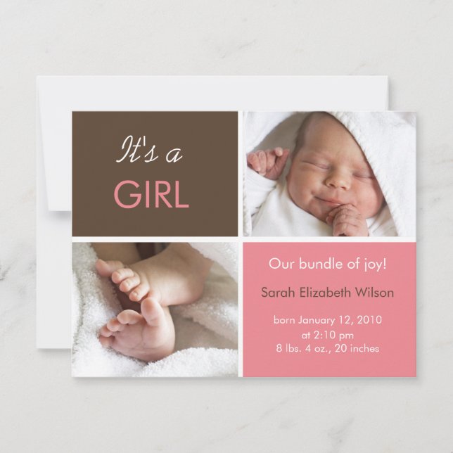 Invitación de bebé (Anverso)