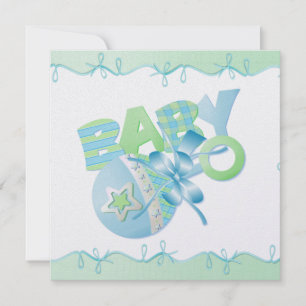 Invitación de bebé 5,25" x 5,25"