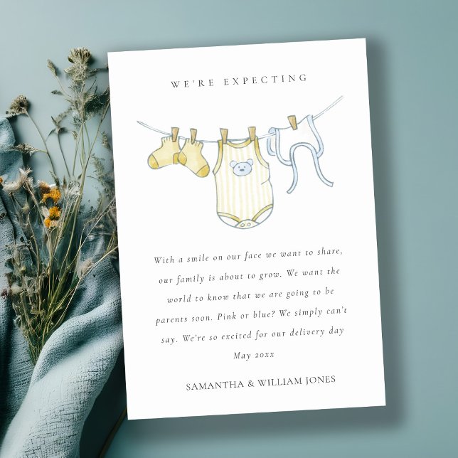 Invitación de bebé amarilla simple y simple (Subido por el creador)