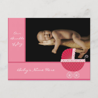 Invitación de bebé - Bebé rosa