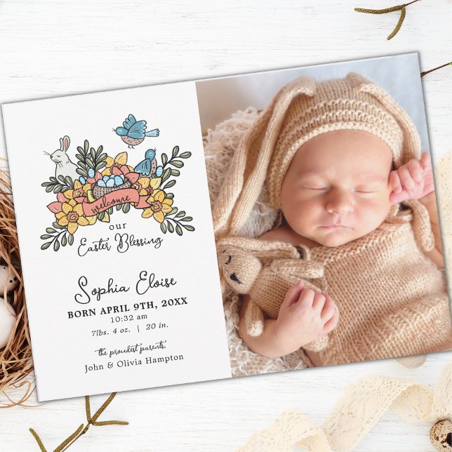 Invitación de bebé bendición de Pascua (Subido por el creador)