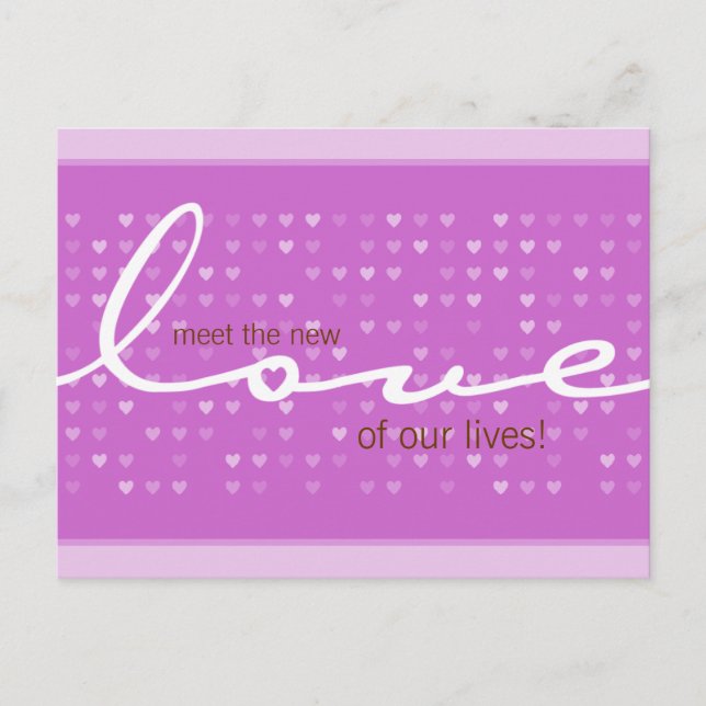 Invitación de BEBÉ - chica de amor (Anverso)