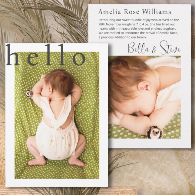 Invitación de bebé con fotografía de tipografía si (Subido por el creador)