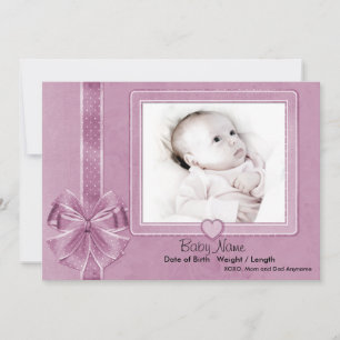 Invitación de bebé de basura rosa