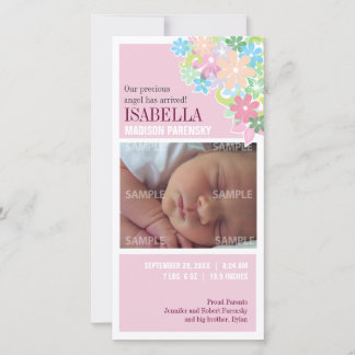 Invitación de bebé de Bunch Floral