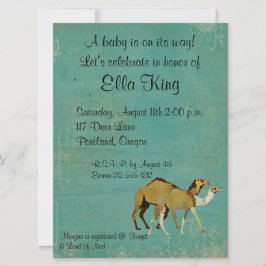 Invitación de bebé de camellos soñados