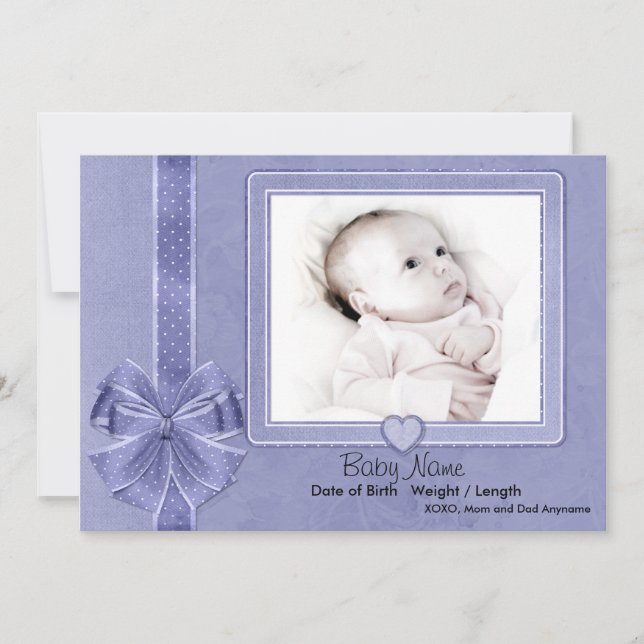 Invitación de Bebé de Desecho Azul (Anverso)