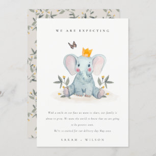 Invitación de bebé de elefante de bosque