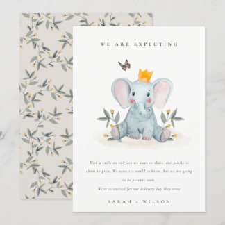 Invitación de bebé de elefante de bosque