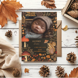 Invitación de bebé de los bosques de bosques de ho