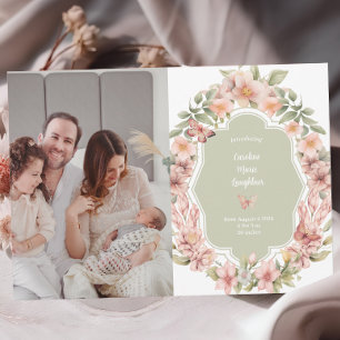 Invitación de Bebé de los Jardín de Mariposa Encan