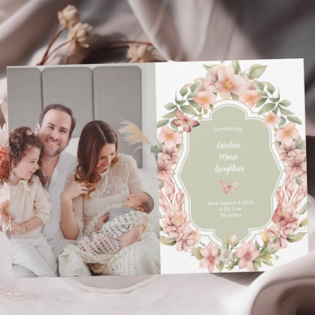 Invitación de Bebé de los Jardín de Mariposa Encan (Subido por el creador)