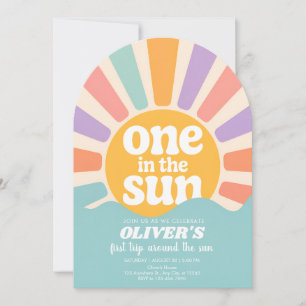 Invitación de bebé de ola de océano pastel
