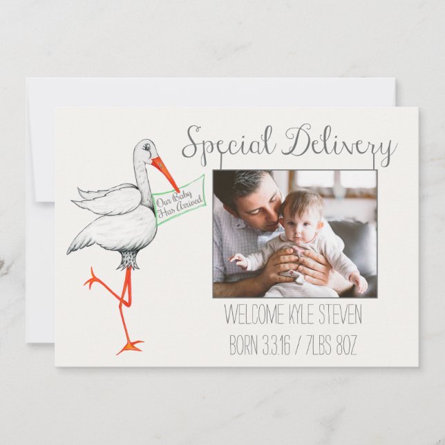 Invitación de bebé de parto especial de la tienda (Anverso)