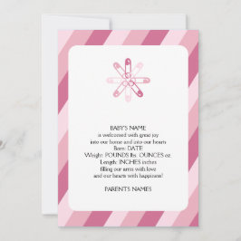 Invitación de bebé de pinza rosada Diaper Pin