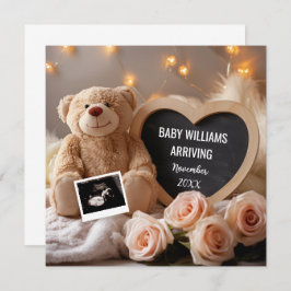 Invitación de bebé floral en los medios sociales