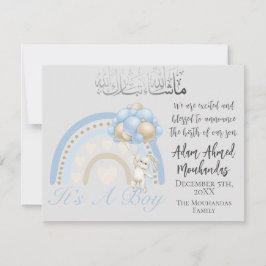 Invitación de bebé islámica para niño bebé