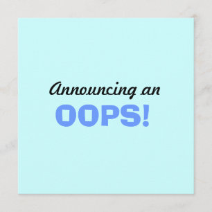 invitación de bebé "Oops"