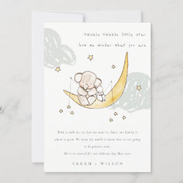 Invitación de bebé para elefante conejito de cute