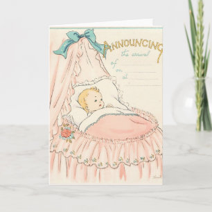 Invitación de bebé rosa