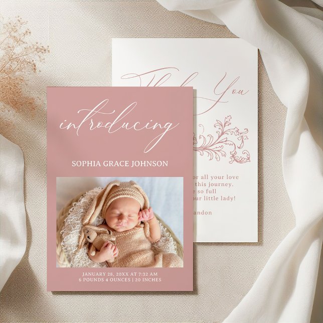 Invitación de bebé rosa floral inmadura (Subido por el creador)